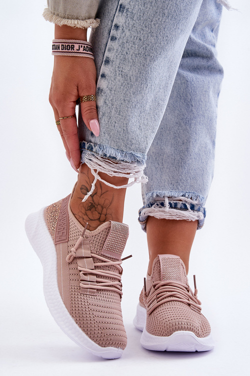 Wsuwane Damskie Buty Sportowe Różowe Hold Me!