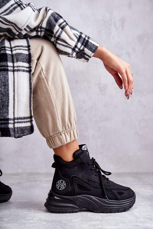 Trapery na platformie Lee Cooper LCJ-22-44-1353L Czarne