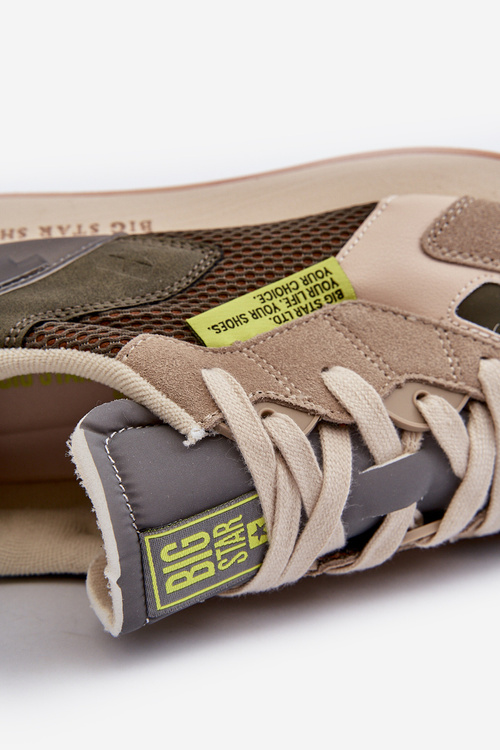Buty Sportowe Sneakersy Męskie Memory Foam System Big Star NN174345 Khaki