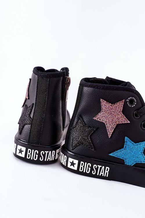 Dziecięce Wysokie Trampki Z Suwakiem BIG STAR II374028 Czarne