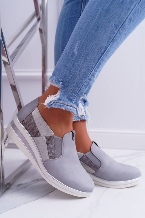 Damskie Półbuty Wsuwane Sergio Leone PB231 Szare Sparten