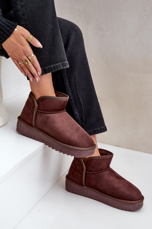 Śniegowce Na Platformie Damskie D.Franklin DFSH370010 Czekoladowe