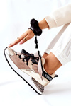 Sportowe Buty Sneakersy Beżowe Dexla