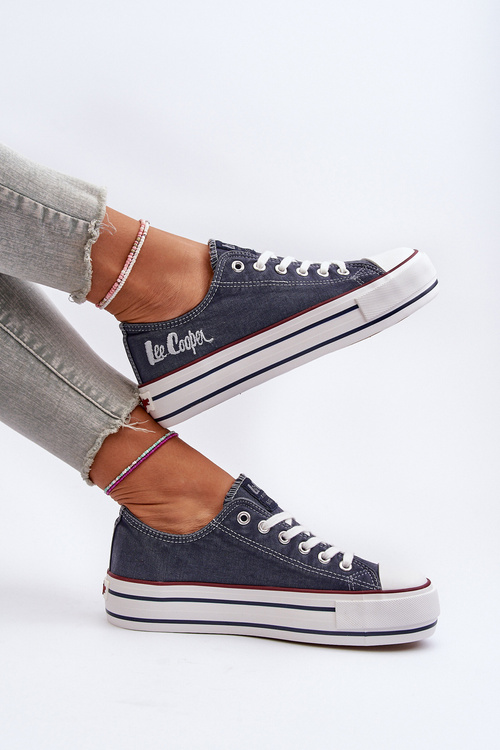 Trampki Damskie Na Grubej Podeszwie Lee Cooper LCW-24-31-2220 Granatowe