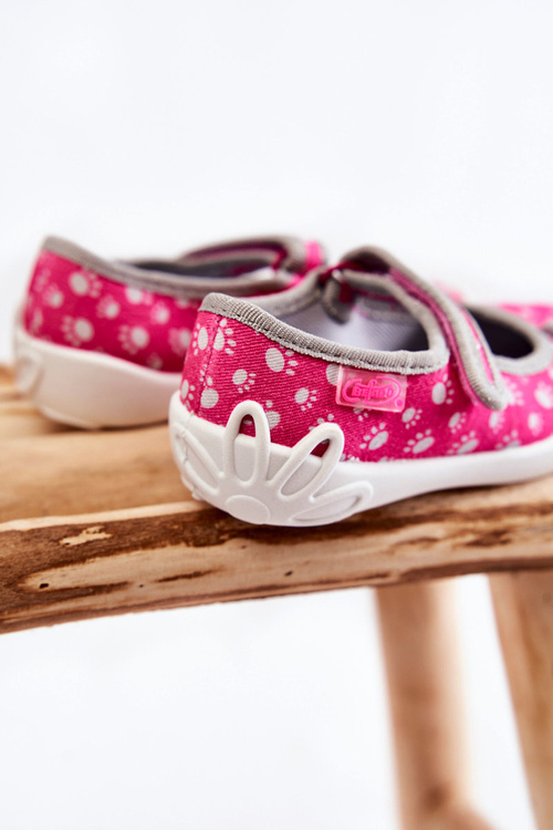 Dziecięce Papcie Baleriny Befado Z Kokardą 114X477 Różowe