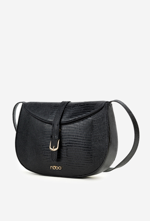 Torebka Listonoszka Z Drobnym Tłoczeniem NOBO BAG5780-M20 Czarna