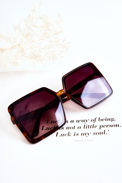 Damskie Okulary Kwadratowe Marmurkowe V130032 Brązowe