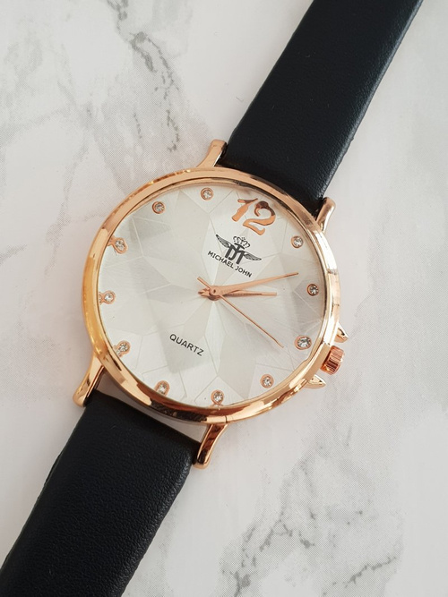 Damski Czarny Zegarek Michael John Morento