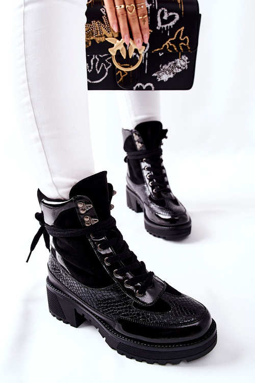 Botki Damskie Czarne Katanie