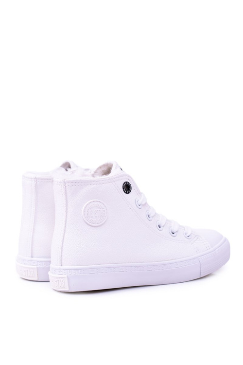 Big Star Dziecięce Wysokie Białe Trampki Sneakersy BB374141