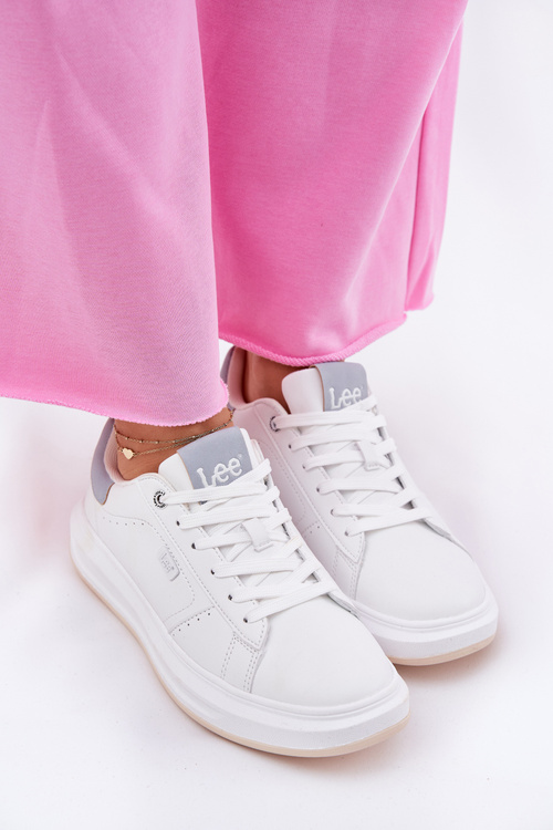 Sneakersy Damskie Na Platformie LEE NAOMI WOMEN LOW 50251012.06K Białe 