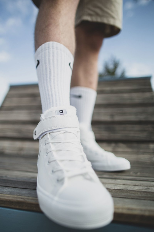 Trampki Męskie Big Star Ocieplane Białe Y174024FW