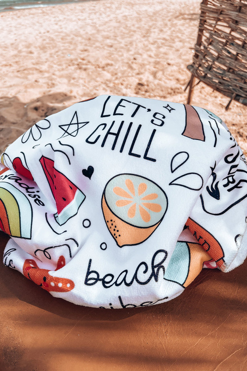 Plecak Torba Ręcznik 3w1 Kolorowy Print Biały