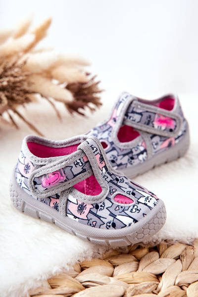 Buty Papcie Befado Kotki 533P019 Szare