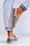 Materiałowe Espadryle Wsuwane Big Star JJ274876 Szare