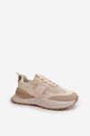 Sneakersy Damskie Na Platformie Beżowe Nevelaine