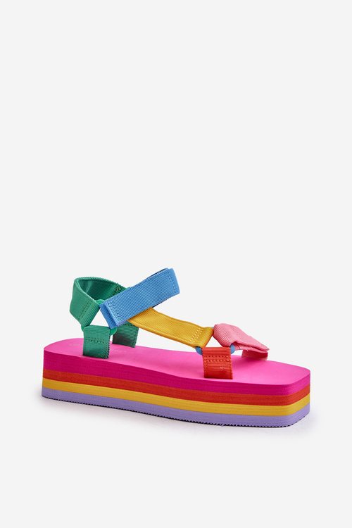 Sandały Damskie Na Platformie Multikolor Edireda