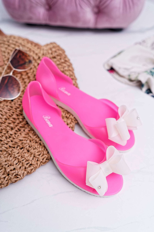 Gumowe Balerinki Meliski Kokardy Różowe Candy