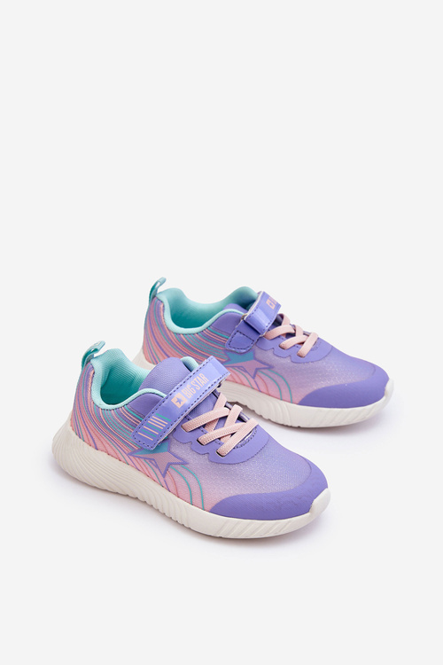 Lekkie Dziecięce Buty Sportowe Memory Foam System Big Star LL374151 Fioletowe