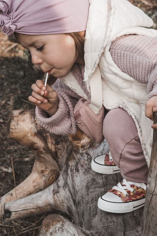 Dziecięce Wysokie Trampki Na Suwak Różowo-Żółte Filemon