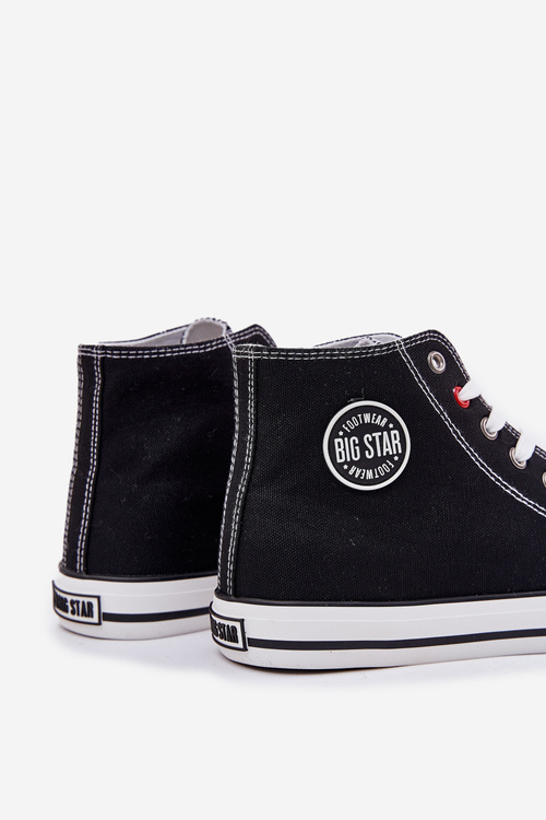 Materiałowe Trampki Męskie Big Star NN174304 HI-POLY SYSTEM Czarne