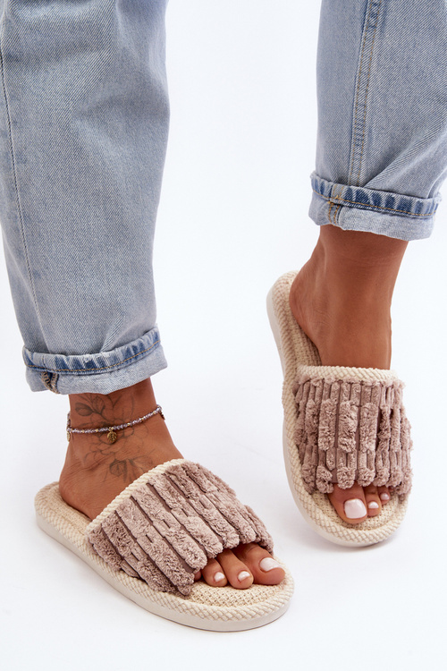 Damskie Klasyczne Kapcie Brązowe Rirovi