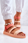Pachnące Gumowe Sandały Na Rzep ZAXY HH285288 Pomarańczowe