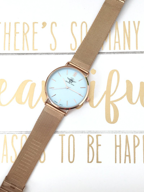 Damski Zegarek Michael John Florence Błękitna Tarcza 40mm