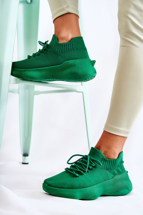 Wsuwane Buty Sportowe Damskie Zielone Dalmiro