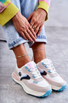 Damskie Sneakersy Sportowe Big Star KK274097 Biało-Różowe