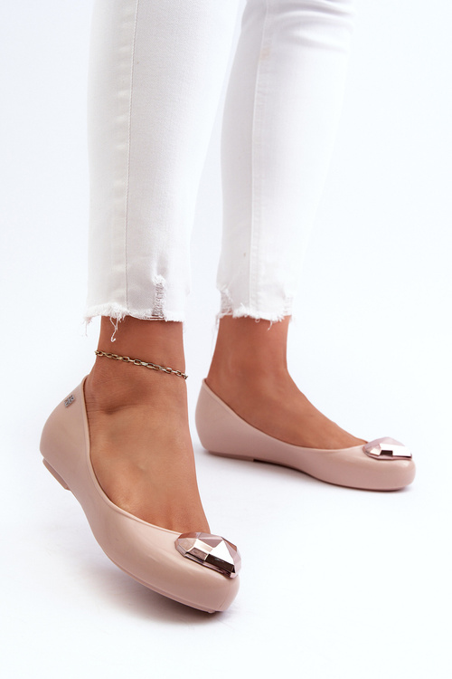 Damskie Pachnące Baleriny Z Sercem ZAXY NN285010 Nude