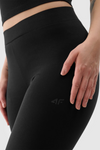 Legginsy Damskie Dzianinowe Czarne 4FWMM00TTIGF195-20S