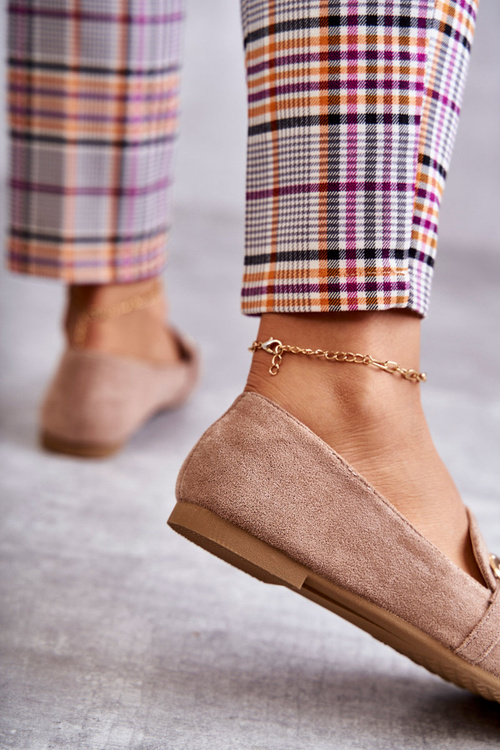 Zamszowe Klasyczne Mokasyny Ciemnobeżowe Roddie