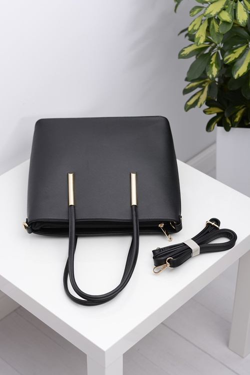 Damska Duża Czarna Klasyczna Torebka