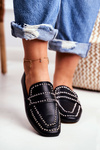 Damskie Mokasyny Lordsy Czarne Dżety Harriet