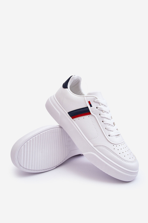 Męskie Klasyczne Buty Sportowe Biało-Granatowe Enrique