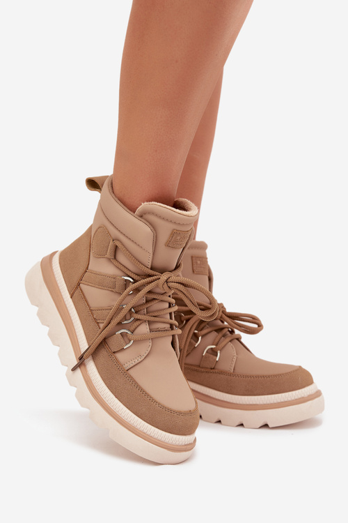 Damskie Botki Trapery Na Platformie Camel Liorae