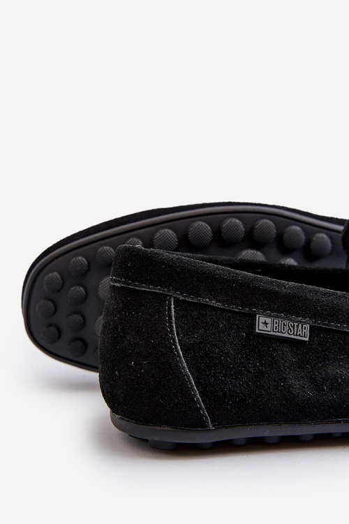 Zamszowe Mokasyny Męskie Big Star NN174224 Czarne