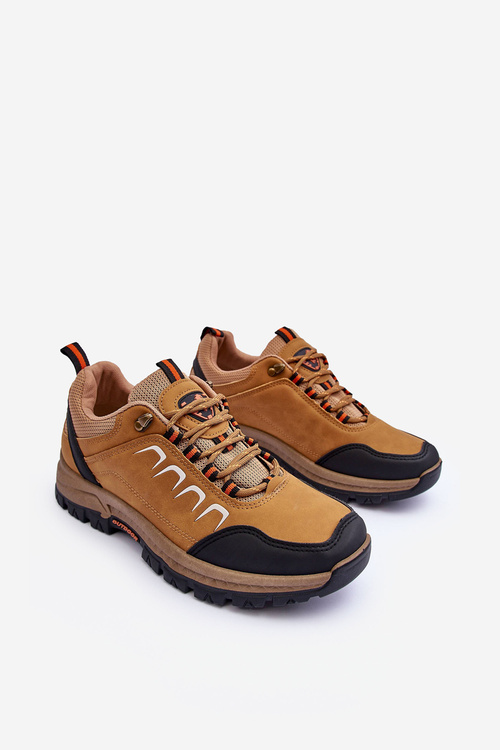 Męskie Buty Trekkingowe Niskie Brązowe Galas
