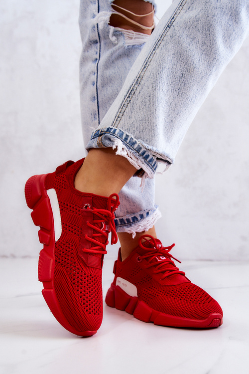 Damskie Buty Sportowe Memory Foam Big Star JJ274270 Czerwone