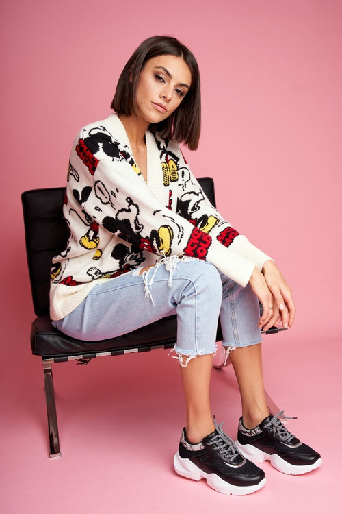 Sportowe Damskie Buty Wężowe Czarne Giselle