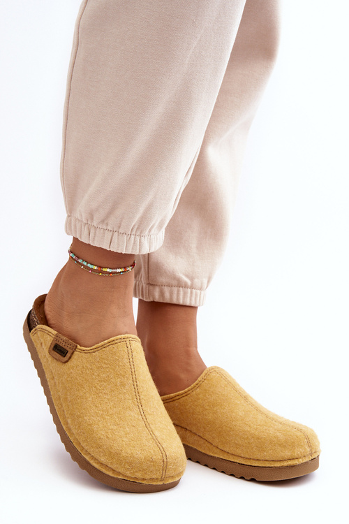 Damskie Obuwie Domowe Kapcie Inblu DJ000010 Żółte