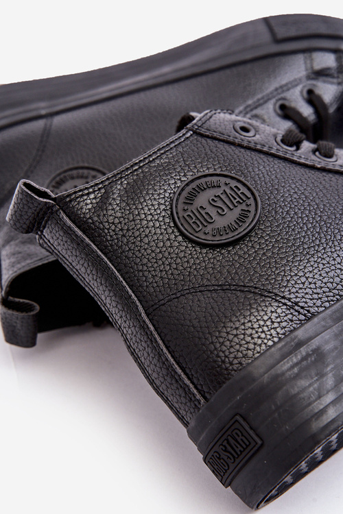 Ocieplane Wysokie Trampki Męskie Na Suwak Czarne Big Star MM174065