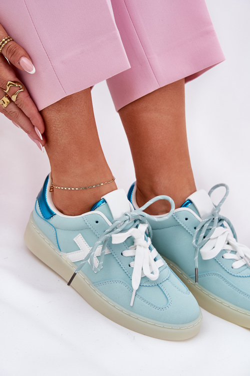 Niskie Buty Sportowe Damskie W Panterkę Miętowe Zelevelis