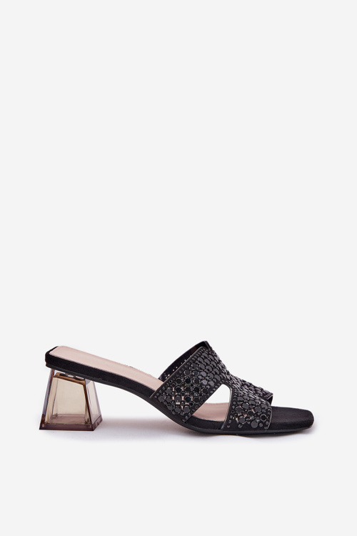 Klapki Damskie Na Słupku Vinceza 62230 Czarne