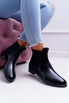 Czarne Damskie Lakierowane Kalosze Sztyblety Mezado