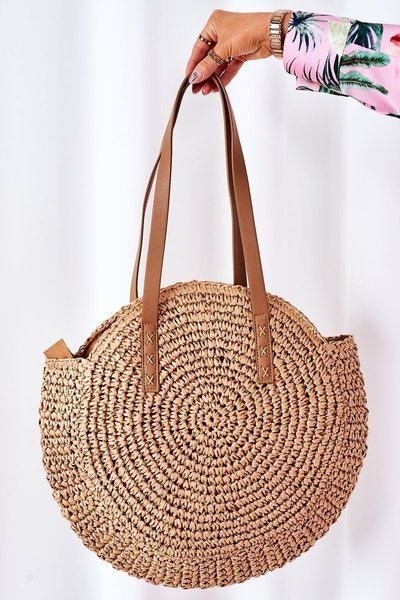 Pleciona Torebka Boho Na Ramię BRUNO ROSSI Camel