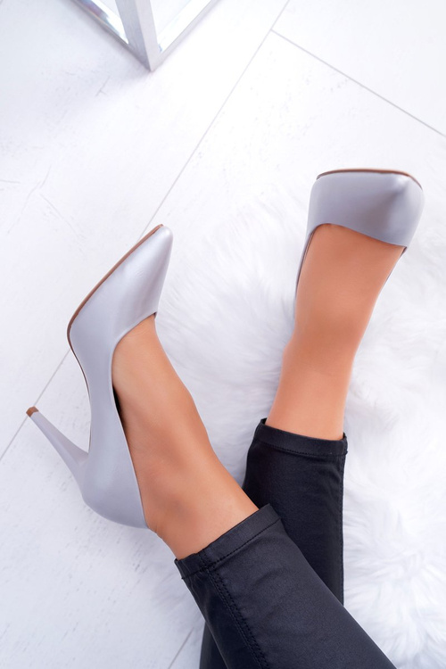 Sergio Leone Perłowe Czółenka Szpilki Srebrne Feliciana