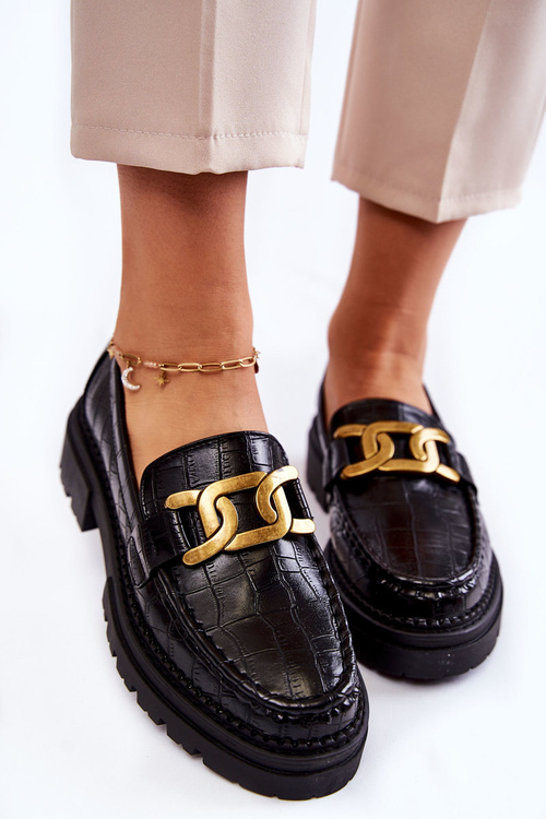 Damskie Skórzane Półbuty La.Fi 210031B-XC Czarne