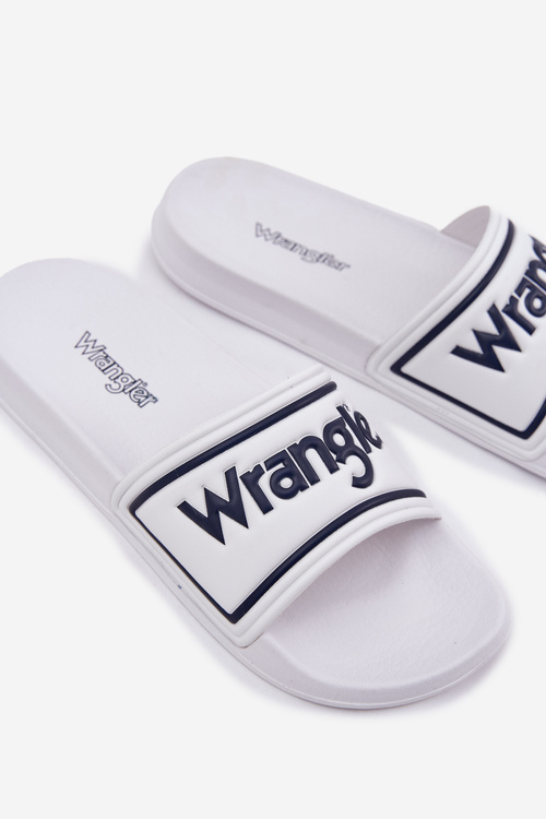 Klapki Męskie WRANGLER AVERELL SLIDER MEN LOW 20251042.1FG Białe